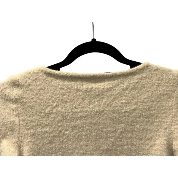 Aritzia Wilfred Free Ivory Size Medium Long Sleeve V-Neck Sweater Soft Stretchy - Image 7