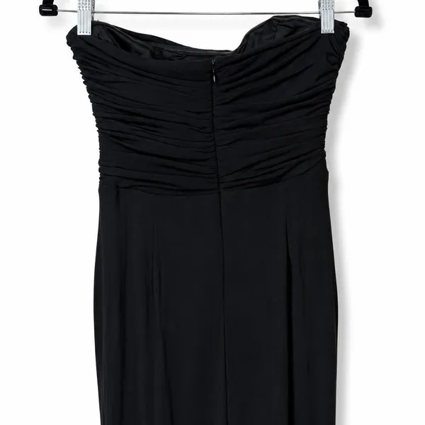 NEW Lulus Epitome of Allure Black Sheer Mesh Strapless Ruched Maxi Dress Medium - Image 8