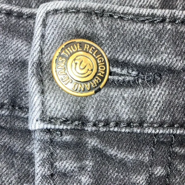True Religion Colette Slim Straight Charcoal Wash Jeans Size 31 - Image 5