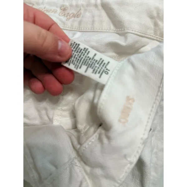 American Eagle Skinny Jeans Women 10 White Studded Pocket Stretch Denim Pants - Image 7