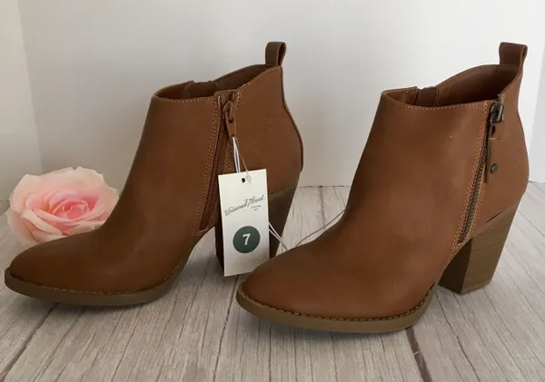 Ankle Boots, Size 7 Brown - Image 3