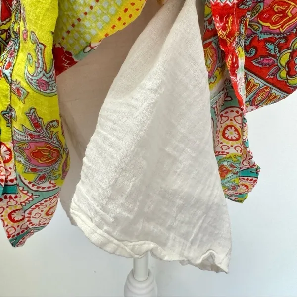 Patchwork Sundress Boho Paisley Print Halter Neckline Pura Vida Lightweight - Image 10