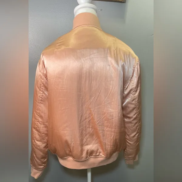 Finders Keepers Claude Bomber Jacket Women's‎ Pink Sand Size Medium - Image 3