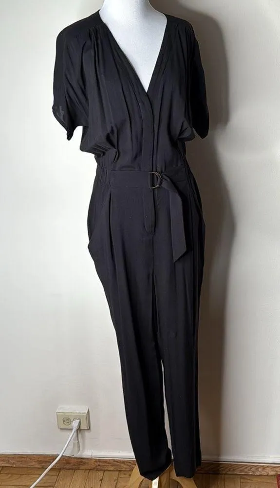 Urban Outfitters Silence + Noise Black Belted Jumpsuit - Image 3