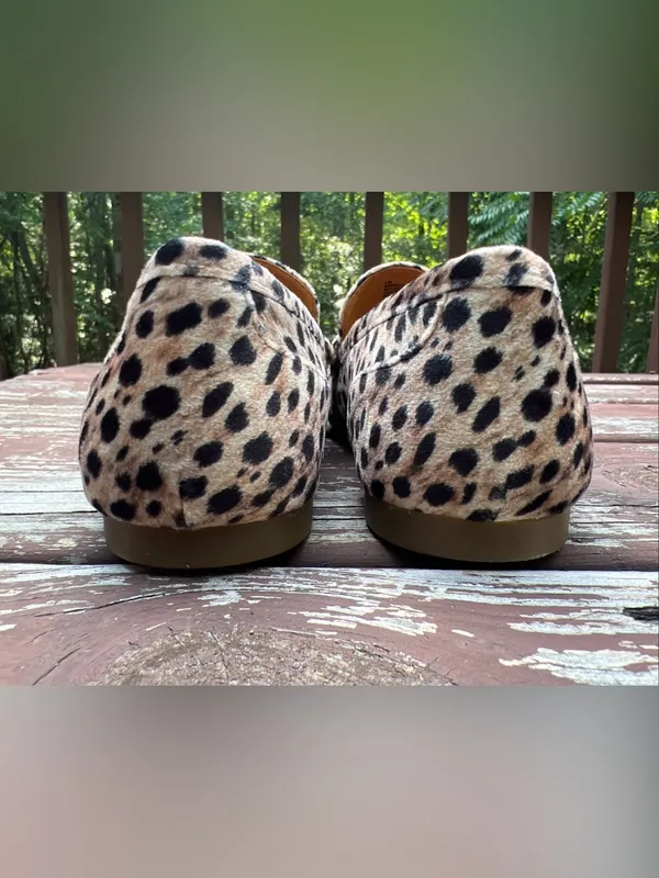 Born Women’s Cheetah Animal Print Slip On Loafers/Shoes, Casual Maximalist|Sz:7M - Image 9