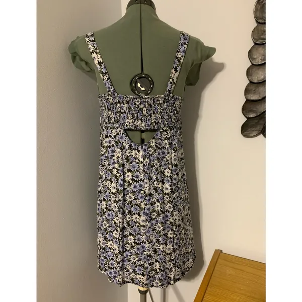 American Eagle Sundress Daisy Floral Pattern Blue Medium - Image 5