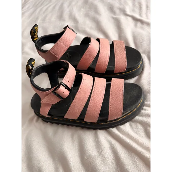 Dr. Martens Blaire Pink Leather Gladiator Platform Sandals Womens 8 - Image 3