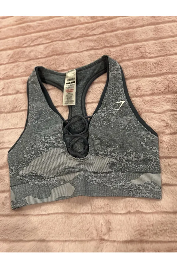 Gymshark Sports Bra Grey - Image 2