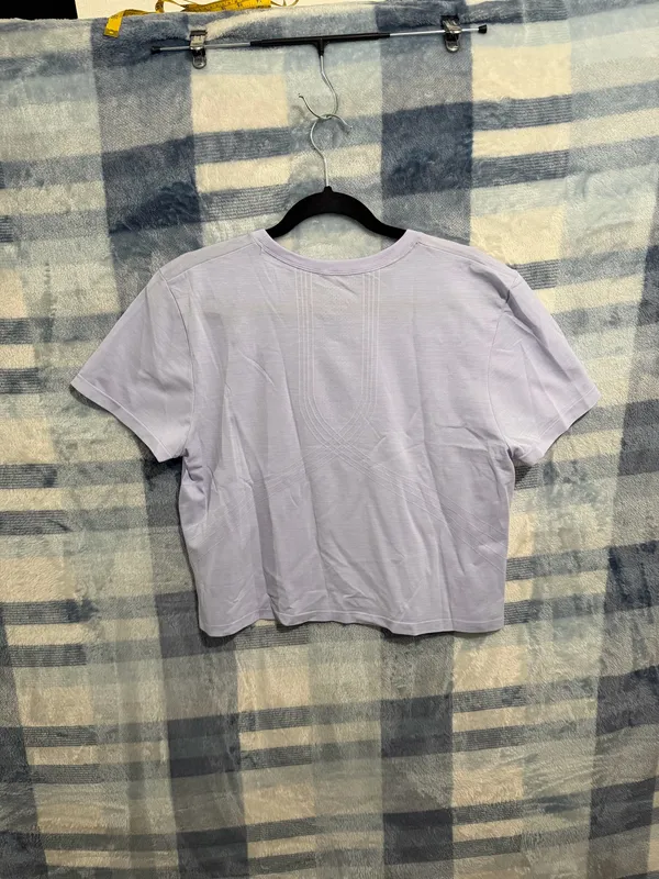 New Balance Light Blue Athletic Crop T-Shirt XL - Image 4