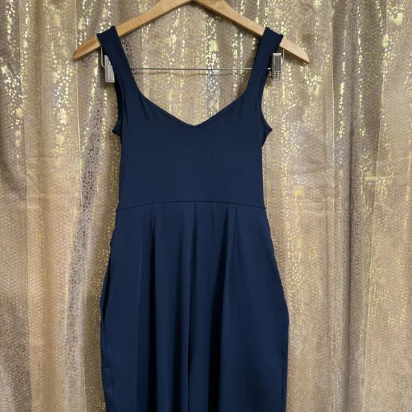 Halara Navy Blue U Back Sleeveless‎ Casual Jumpsuit with Pockets XS NWT - Image 7