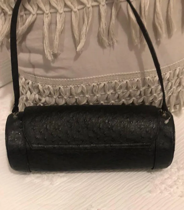 Vintage Black Baguette Bag - Image 2