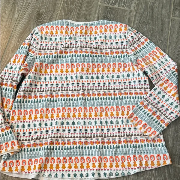 Roller Rabbit soft pima cotton Thanksgiving turkey print henley size Large - Image 6