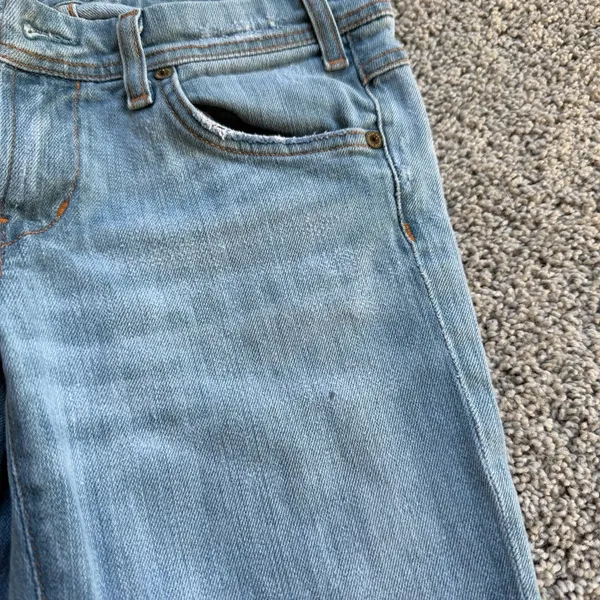 Citizens Of Humanity Light Wash Flare Jeans Size 28 Embroidered Details Flaws - Image 6