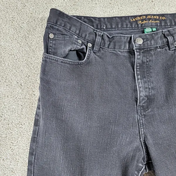 Lauren Jeans Co Ralph Lauren Womens Jeans 14 Black Classic Cowboy Bootcut Denim - Image 5