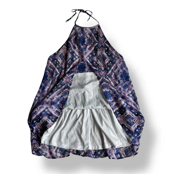 Show Me Your Mumu Purple Haze Katy Halter Mini Dress Womens Size L Boho‎ - Image 4
