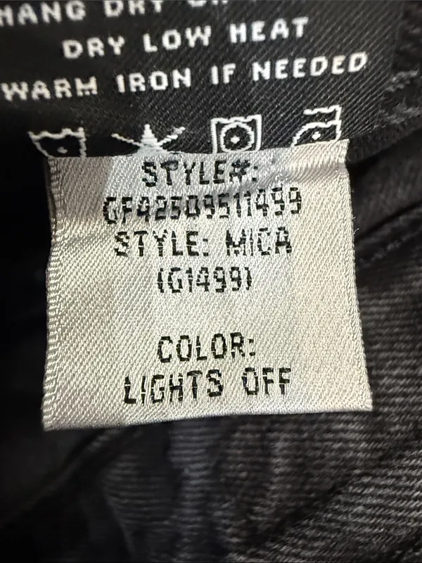 GRLFRND Mica High Rise Straight Jeans 28 Lights Off Distressed Black $248 - Image 11