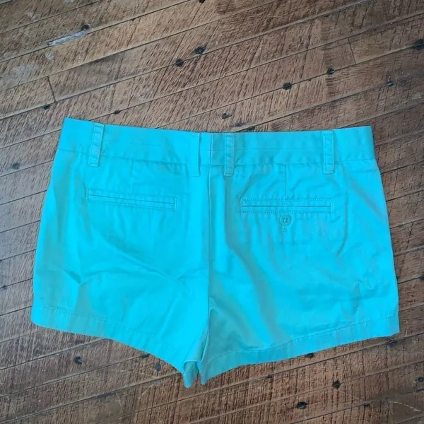 J Crew broken in flat front size 10 green chino vacationcore shorts - Image 3