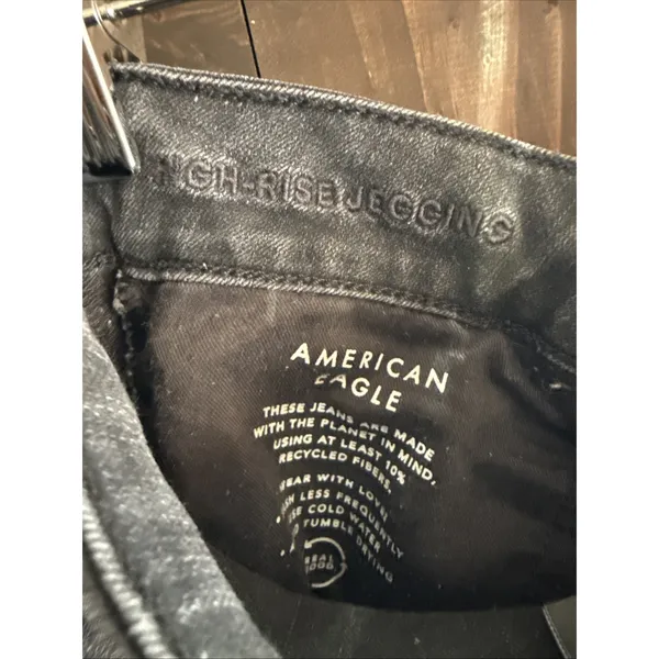 American Eagle High Rise Dream Stretch Black Jeggings Womens Size 10 Regular‎ - Image 7