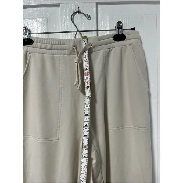 NWT Quince SuperSoft Fleece off white Joggers size S - Image 6