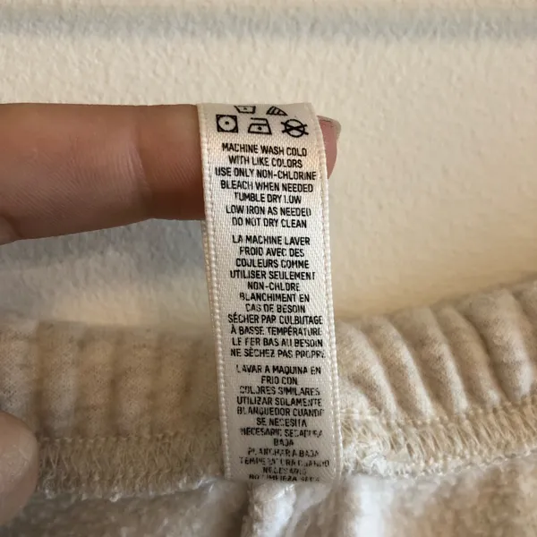 SKIMS Cotton Fleece Classic Oatmeal Heather Jogger Size L - Image 5