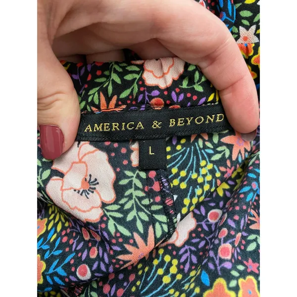 America & Beyond Ditsy Floral Fiesta Maxi Dress Size‎ L - Image 2