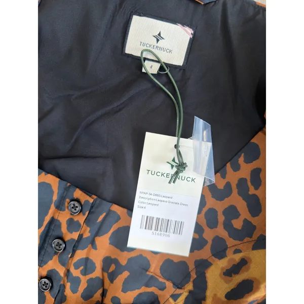 Tuckernuck Graciela Leopard Print Balloon Sleeve Midi Corset Dress 4 NWT $298 - Image 9