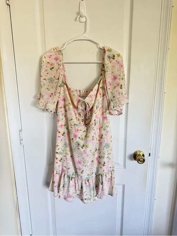 Abercrombie & Fitch NEW Flirty Pink Floral Day Dress - Image 3