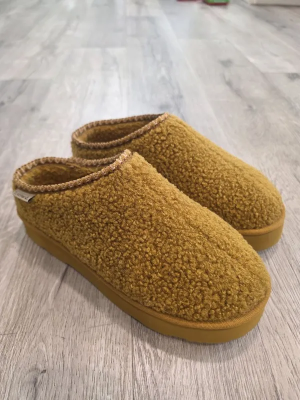 Bearpaw Women's Snuggle Martis Slippers Sz 10 WIDE Brown Faux Shearling Slip-On - Image 10