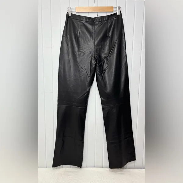 Princess Polly Zyaire Mid Rise Faux Leather Pants Black Size 4‎ - Image 4