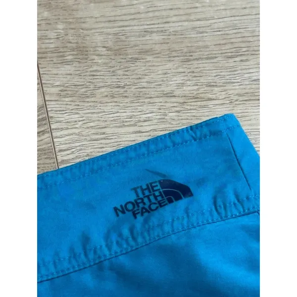 THE NORTH FACE size 12 women's REVERSIBLE Swim Board Shorts Blue/Green Plaid - Image 7
