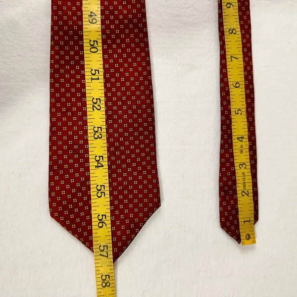 Fabris Venezia Silk Men's Tie Vintage Burgundy Classic Handmade Necktie - Image 4
