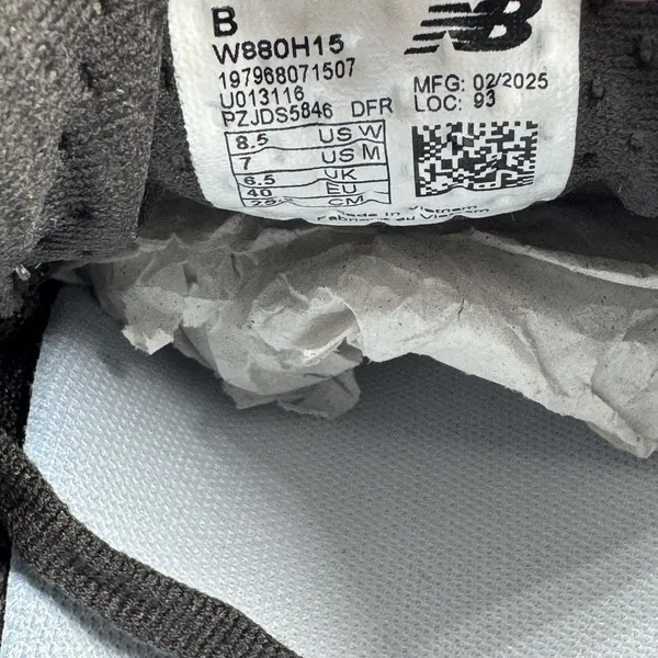 New Balance Fresh Foam X 880v15 Black/White 8.5W / 7M W880H15 NIB - Image 8