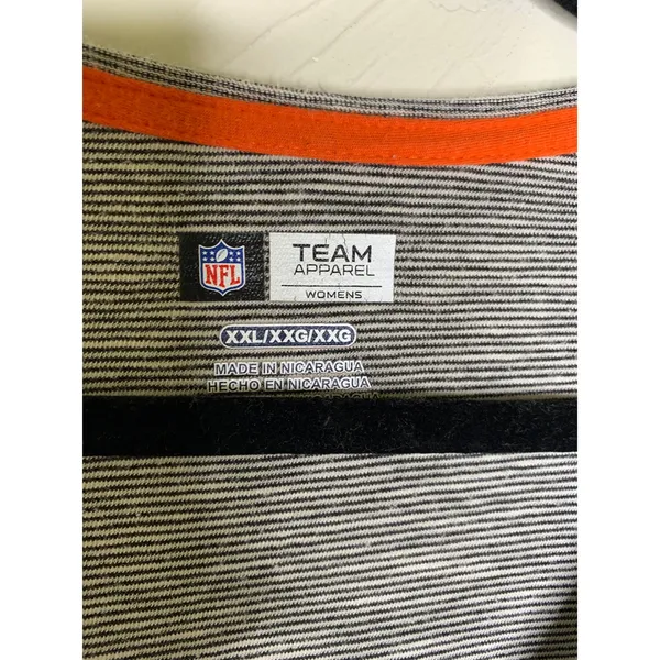 Denver Broncos Gray V Neck T shirt NFL Team Apparel Sz XXL - Image 8