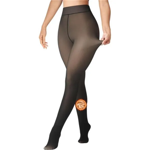 Black Sheer Control Top Tights - Women Hosiery - Image 2