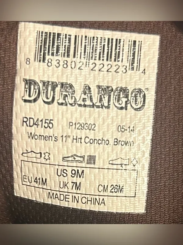 Durango crush Women's Brown Distressed Leather Concho Heeled Boots - Image 3