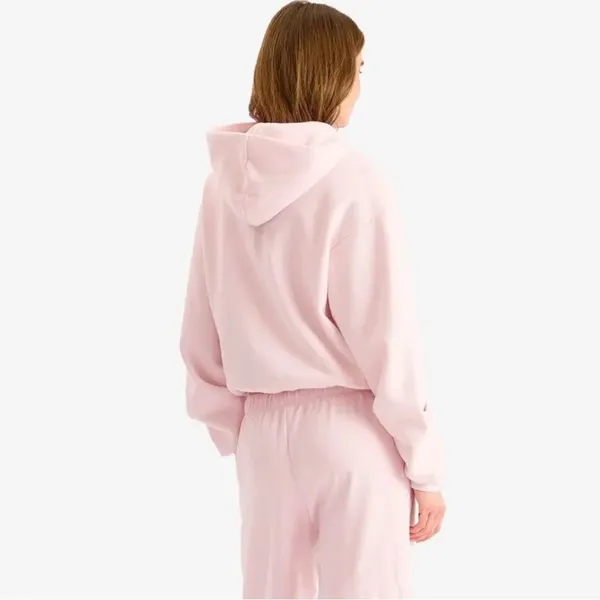 SKIMS NWT COTTON FLEECE CLASSIC PULLOVER HOODIE COLOR BARELY PINK SIZE L (Dep) - Image 4