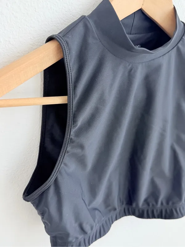 LA Hearts by PacSun Active Black High Neck Cropped Tank Top Size S - Image 6