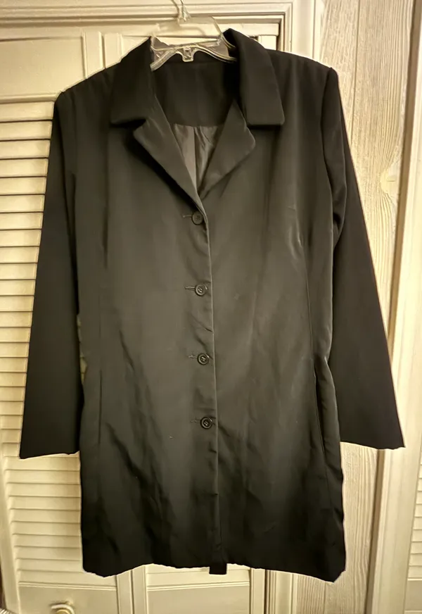 Inc. Black Coat With Belt - Image 5