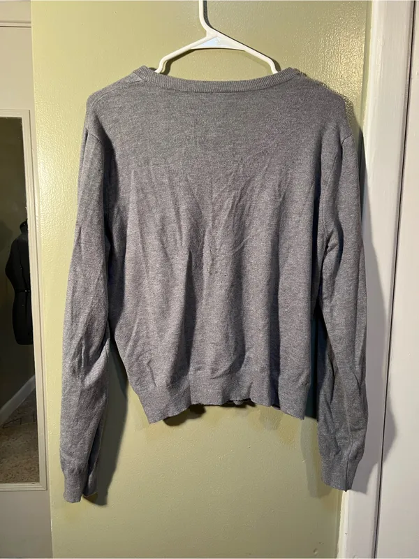 Cielo Women’s Size XL Cardigan Sweater Light Gray Button Crewneck Long Sleeve - Image 7