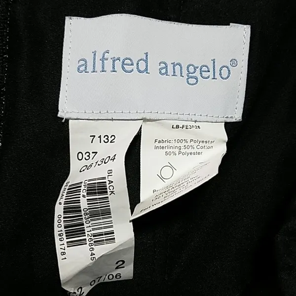 Alfred Angelo Black Strapless Satin Formal Dress (2) - Image 8