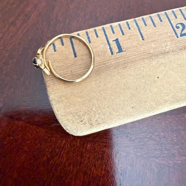 Vintage Gold Tone Ring - Image 2