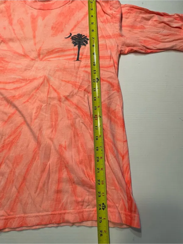 Myrtle Beach South Carolina Coral Tie-Dye Lng Slv T Shirt Women Sz XS/S Palmetto - Image 4