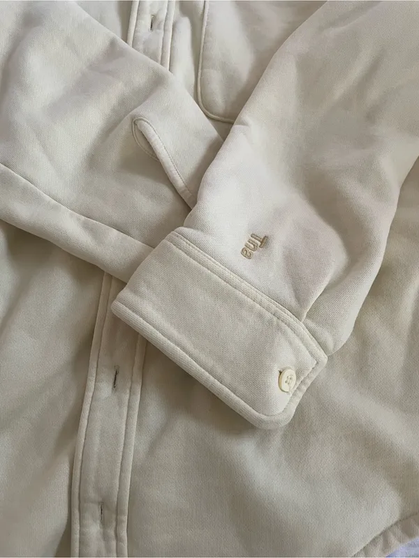 Aritzia Pale Cream Lightweight Shirt Jacket - Image 2