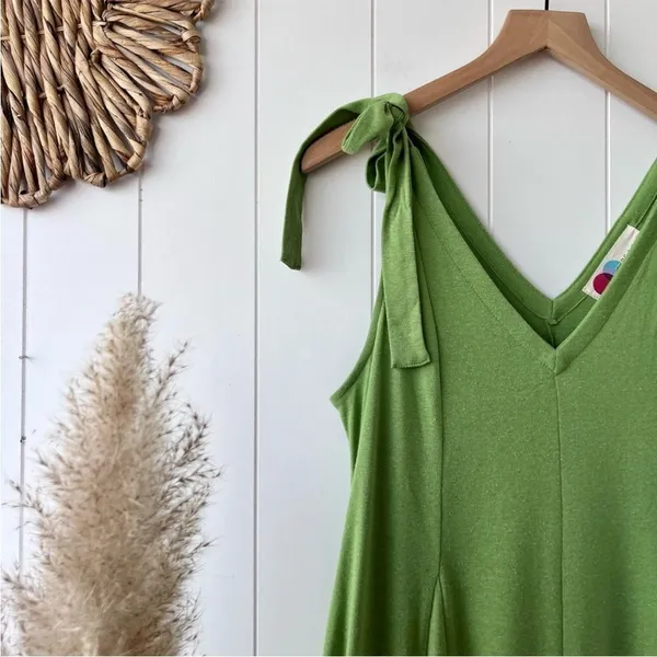 New Free People Beach Alice One Piece Jumpsuit Green - Image 4