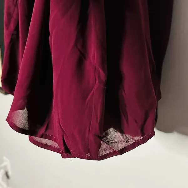 NWT Show Me Your Mumu Emily Empire Merlot Chiffon Maxi Dress Large - Image 7