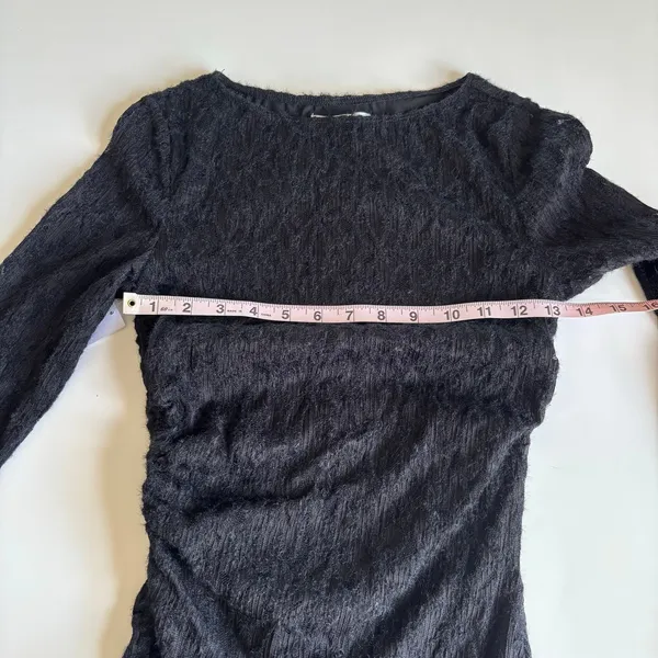 Princess Polly Que Sera Long Sleeve Mini Dress Women’s Size 2 NWT Black Bodycon - Image 6