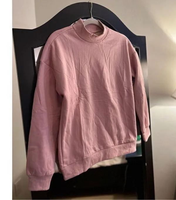 NEW Winter Pullover Sherpa Fleece Heavyweight Sweatshirt S Pink - Image 5