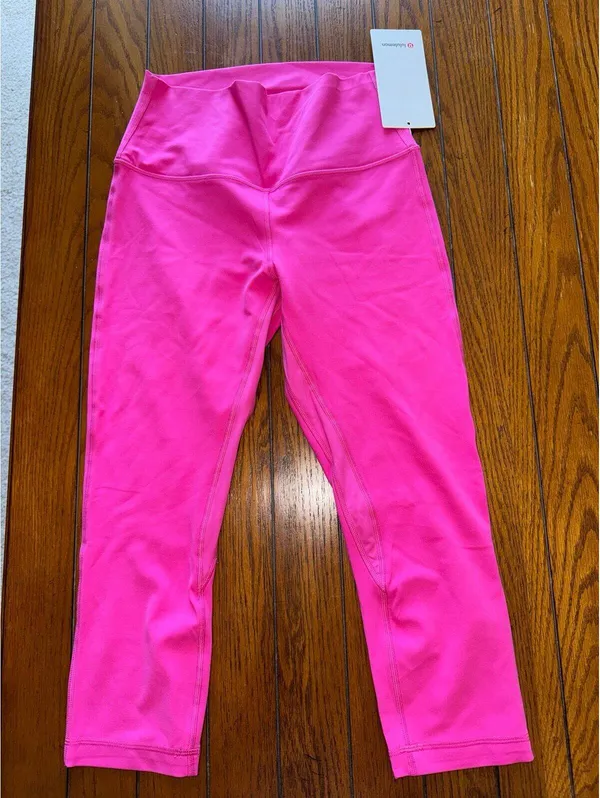Lululemon Align High Rise 21” Sonic Pink, Double Lined Size 8 NWT - Image 3