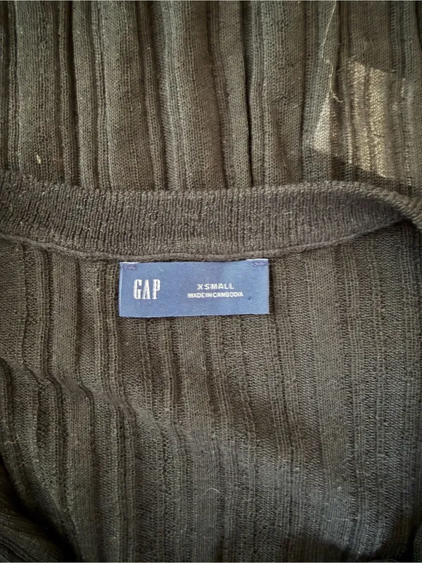 GAP Black Sheer Long Sleeve Top - Image 3