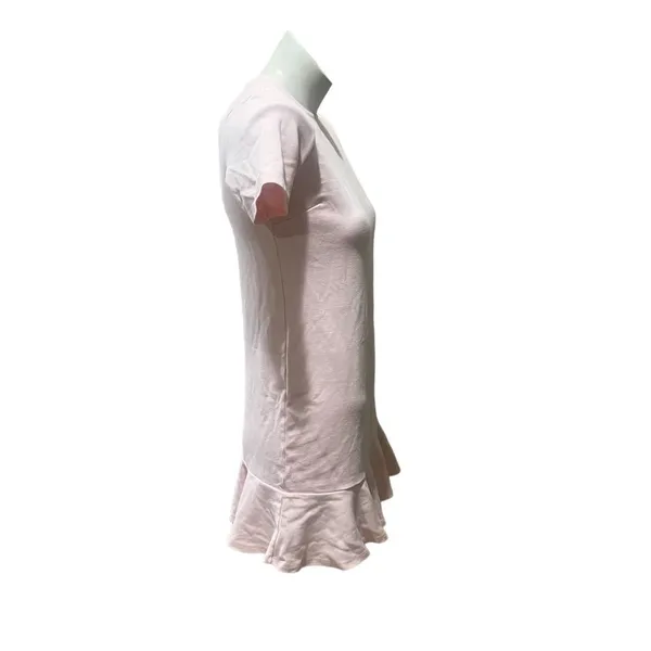 ASOS Women's Pink Ruffled Hem T-Shirt Dress Size 0 Short Sleeve - Image 2